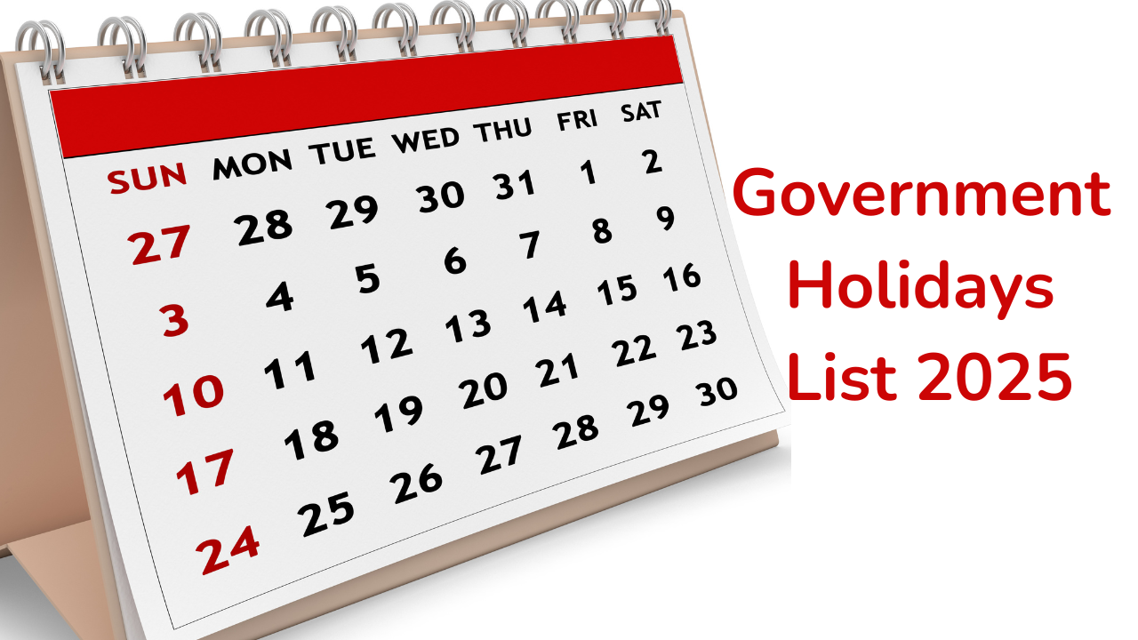 Central Government Holidays List 2025